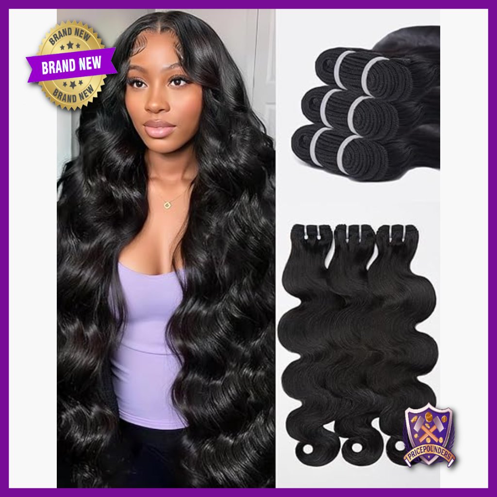 3 Bundle Human Hair Body Wave Extensions 20 22 24 Inch Virgin Remy
